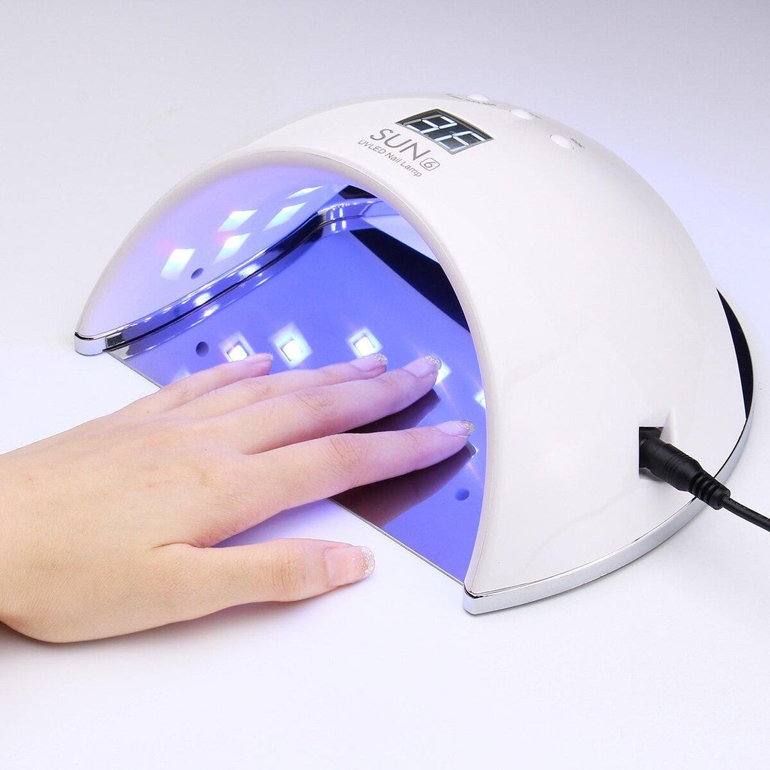 48W SUN6 LED UV Nail Lamp Light Gel Polish Cure Nail Dryer UV Lamp EU/US Plug - MRSLM