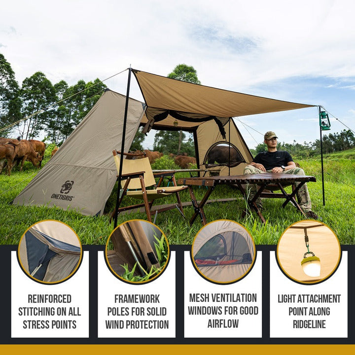 Versatile Outdoor Camping Tent for Two