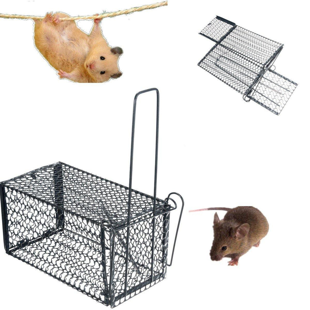 Black Metal High Sensitivity Folding Mouse Trapper Trap Rat Catcher Cage Humane Safe Rodent Live Indoor Pests Control