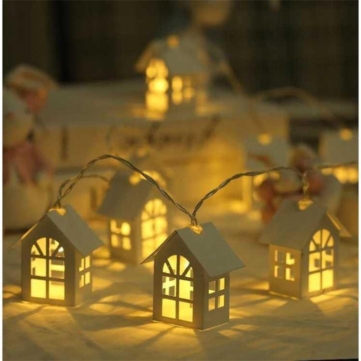 2M 10pcs LED Christmas Tree House Style Fairy Light Led String wedding natal Garland New Year christmas decorations for home