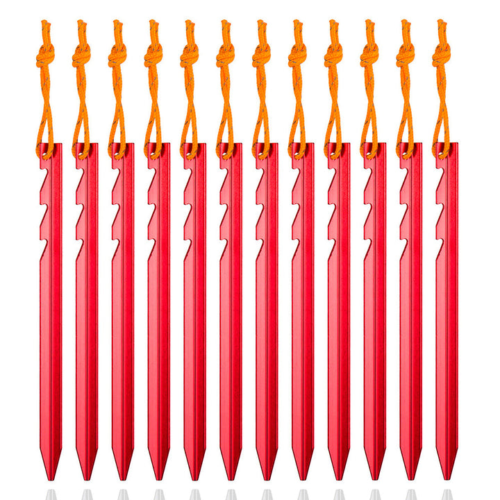 12-Pack Heavy Duty 7-Inch Aluminum Tent Stakes