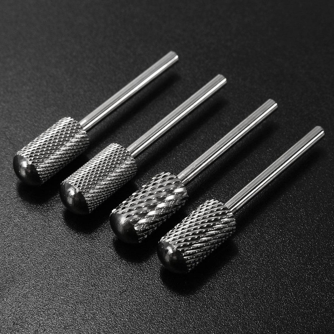 4pcs Nail Art Drill Bits Tungsten Carbide Steel Polish Electric Machine Smooth File