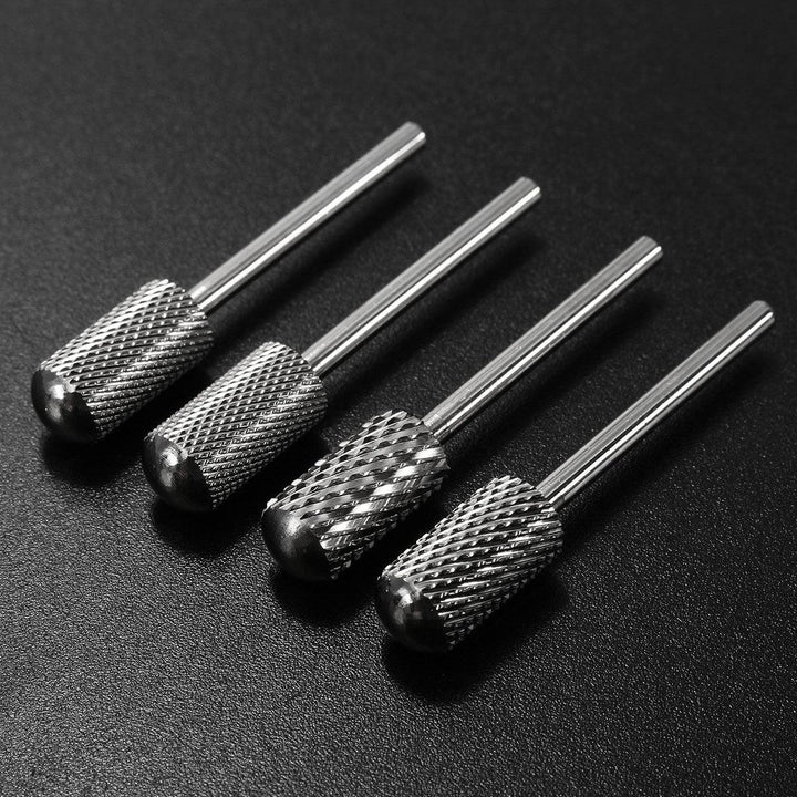 4pcs Nail Art Drill Bits Tungsten Carbide Steel Polish Electric Machine Smooth File