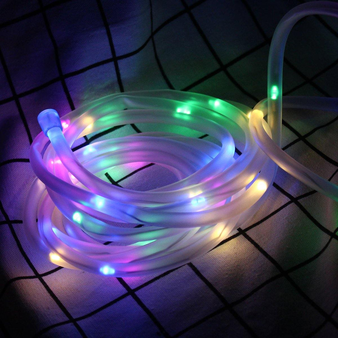 39FT 100 LED Solar String Rope Fairy Light Waterproof Xmas Wedding Party Decor Night Light - MRSLM