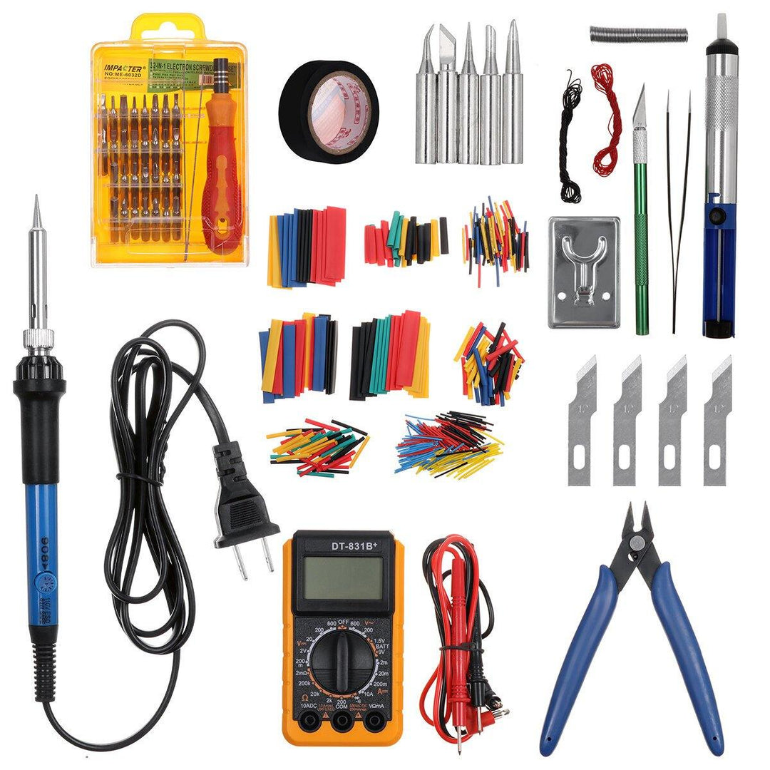 379Pcs/Set 60W Electric Soldering Tool Kit 110V Welding Desoldering Pump Set - MRSLM