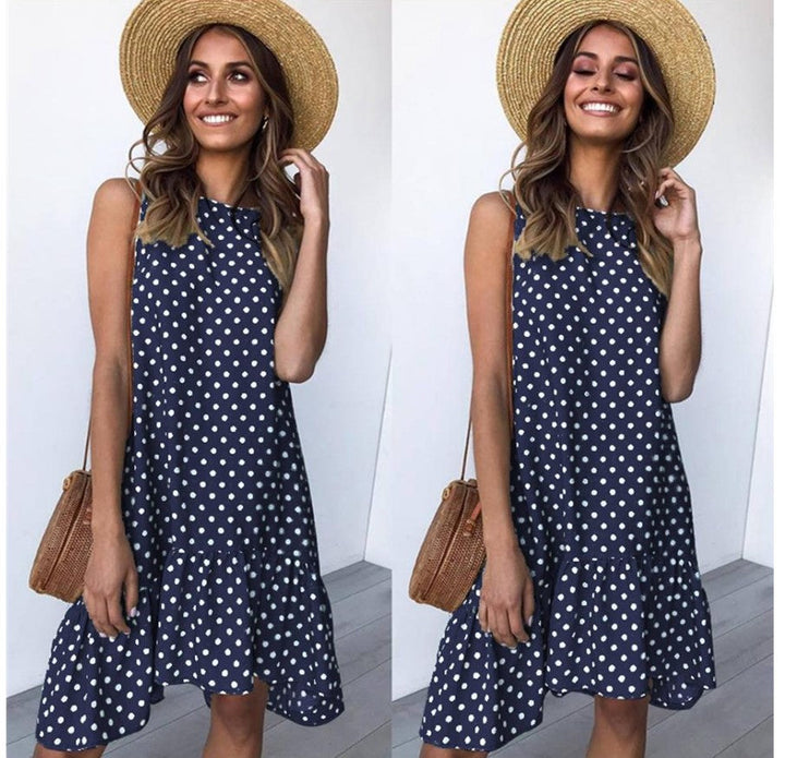 Women's Polka Dot Chiffon Dress