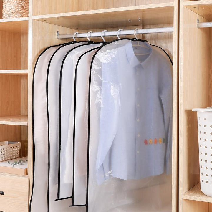 Transparent Clothes Garment Suit Cover Bags Wardrobe Clothes Storage Dustproof Hanger Storage Travel Organizer