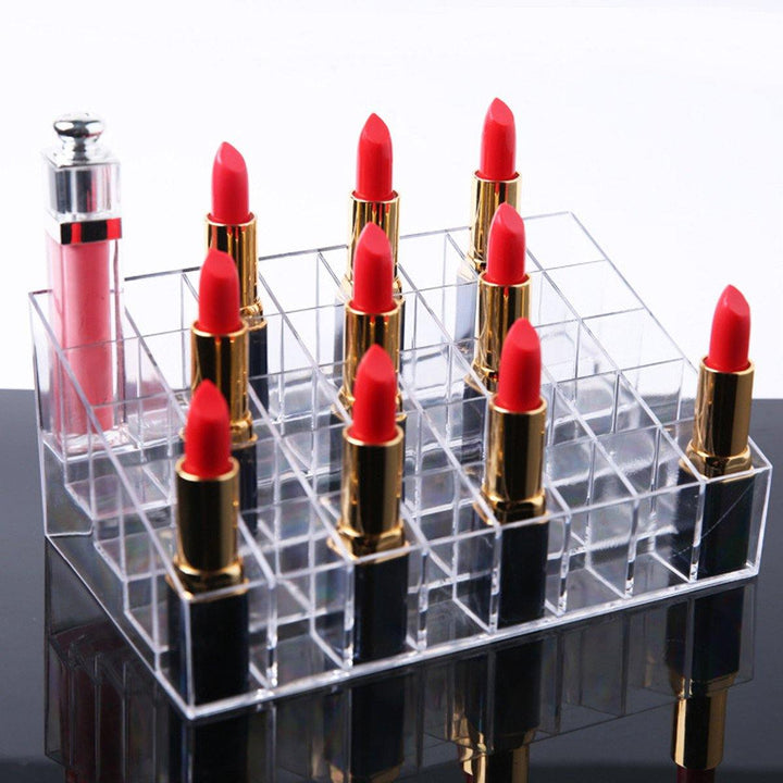 40 Clear Acrylic Lipstick Holder Stand Display Cosmetic Makeup Case Acrylic Cosmetic Organizer