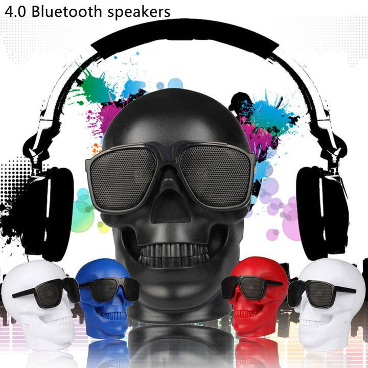 Skull with Sunglass Shape Wireless Bluetooth Speaker