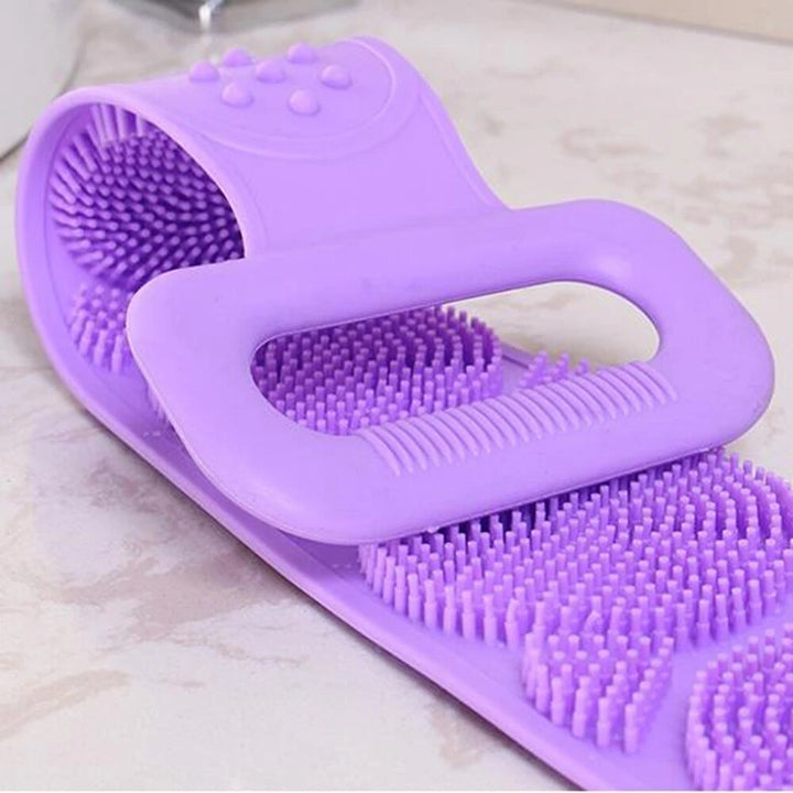 Silicone Exfoliating Back Scrubber and Massage Bath Brush