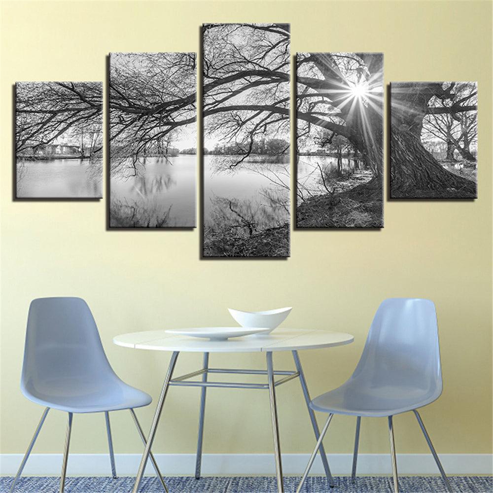 5 Panels Unframed Modern Canvas Art Oil Painting Picture Room Wall Art Pictures Home Wall Decoration Supplies