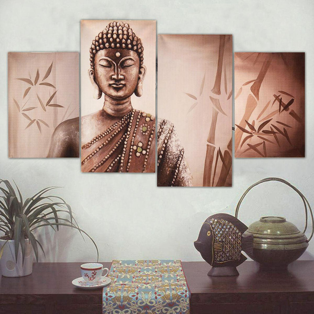 4Pcs Canvas Print Paintings Waterproof Wall Decorative Print Art Pictures Frameless Wall Hanging Decorations for Home Office