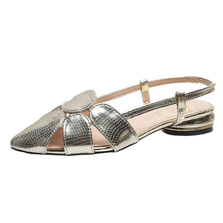 Sandals Women's One-line Buckle Thick Heel Low Heel Women's Shoes