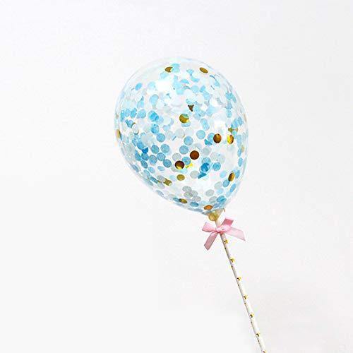 Transparent Confetti Balloon Cake Topper Decoration Party Supplies - MRSLM