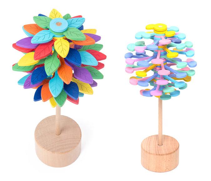 Solid Wooden Rotating Lollipop Fischer Series Creative Ornaments Decompression Toys Decompression Artifact Gyro