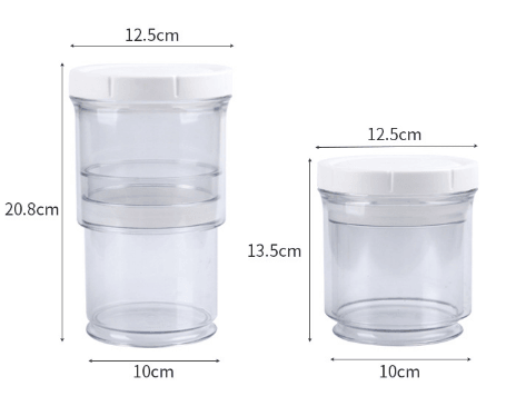 Vacuum Food Storage Compression Container Home Kitchen Adjustable Storage Jars Fridge Storage Bottle With Lids Airtight Plastic (Transparent)