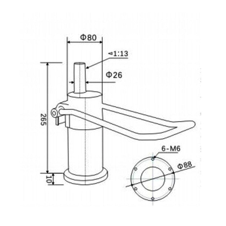 Barber Chair Replacement Hydraulic Pump 6 Screw Beauty Salon Adjustable