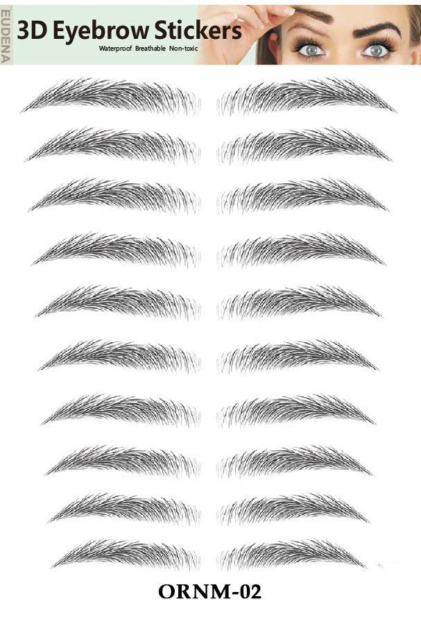 3D Hair-like Eyebrows Makeup Waterproof Lasting Eyebrow Tattoo Sticker Brow stickers False Eyebrows - MRSLM