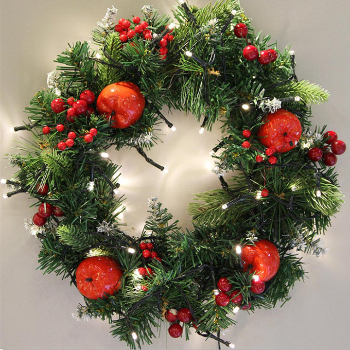 30cm Wall Hanging Christmas Wreath Handmade Front Door Hanging Pendant Garland Home Decorations Supplies