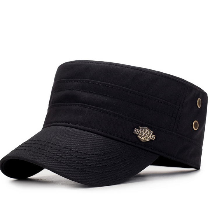 Men Women Vogue Cotton Solid Color Flat Cap