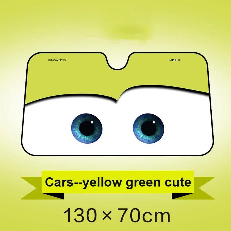 Aluminum Foil Car Sunshade with Heated Eyes Design ‚Äì Windshield Solar Protector