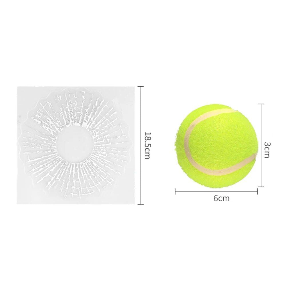 3D Smash Effect Tennis Ball Decal ‚Äì Car Window Sticker