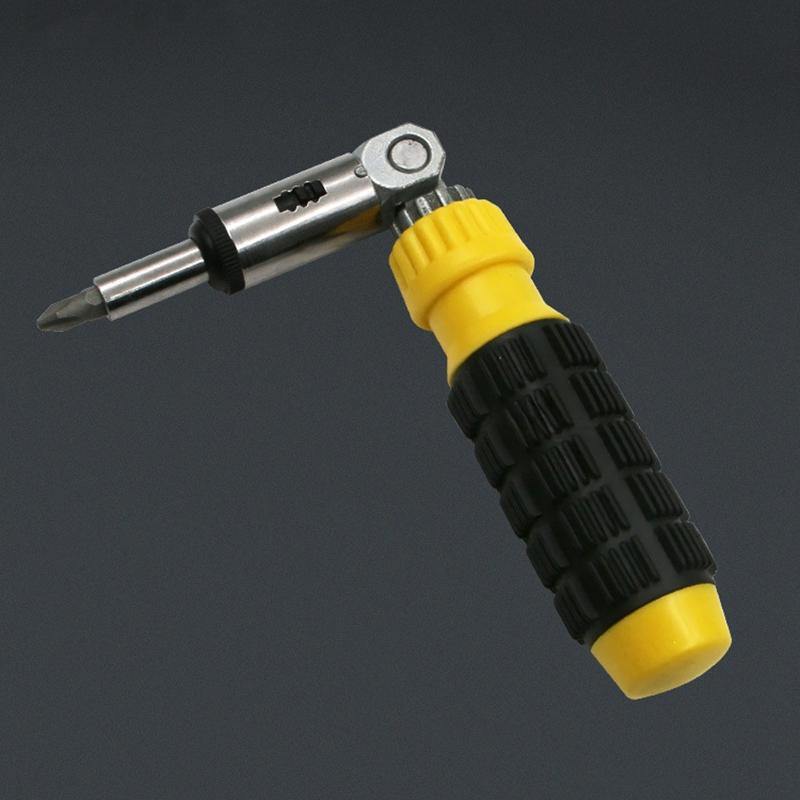 0-180 Degree Multifunctional Ratchet Screwdriver 1/4 Inch Inside 6.35mm Hexagon Screwdriver - MRSLM