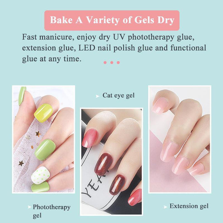 120w Nail Light Therapy Machine Quick-drying Painless Nail Polish Glue Baking UV Lamp