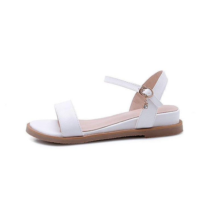 Everyday Open-toed Fashion Sandals With Flat-bottom Buckle