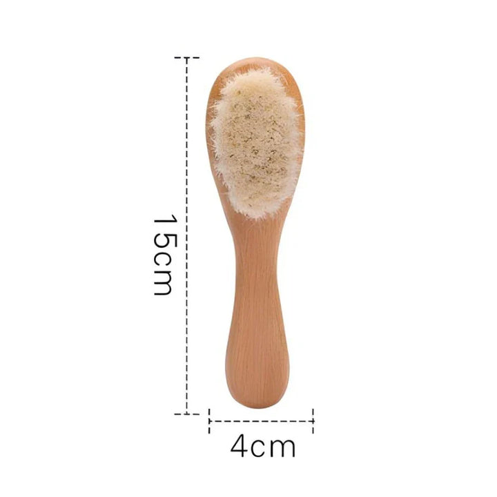 Beech Wood Baby Hair Brush and Massager