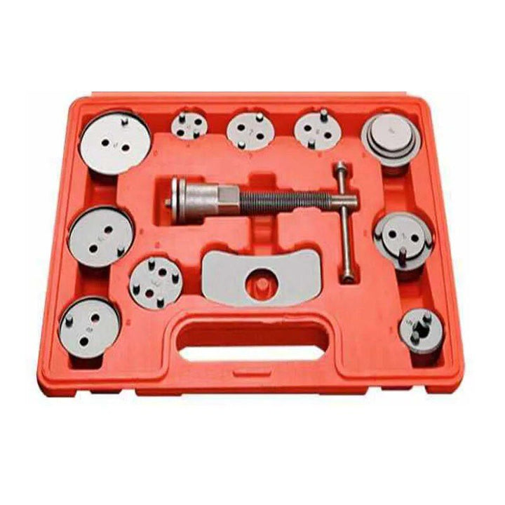 Universal 12-Piece Car Brake Caliper Tool Set ‚Äì Disc Rewind & Piston Compression Kit