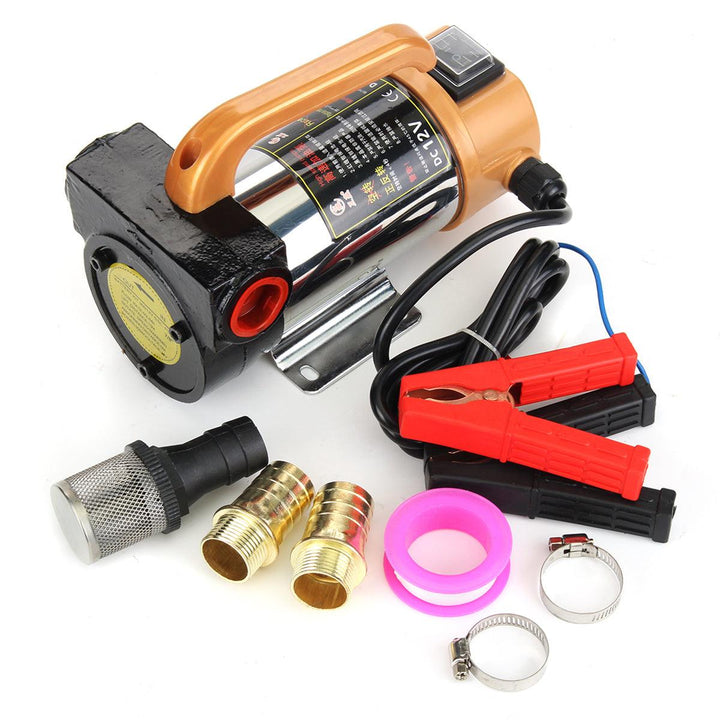 12V 300W Portable Diesel Fuel Oil Transfer Pump Self Priming Oil Pump 50L/Min - MRSLM