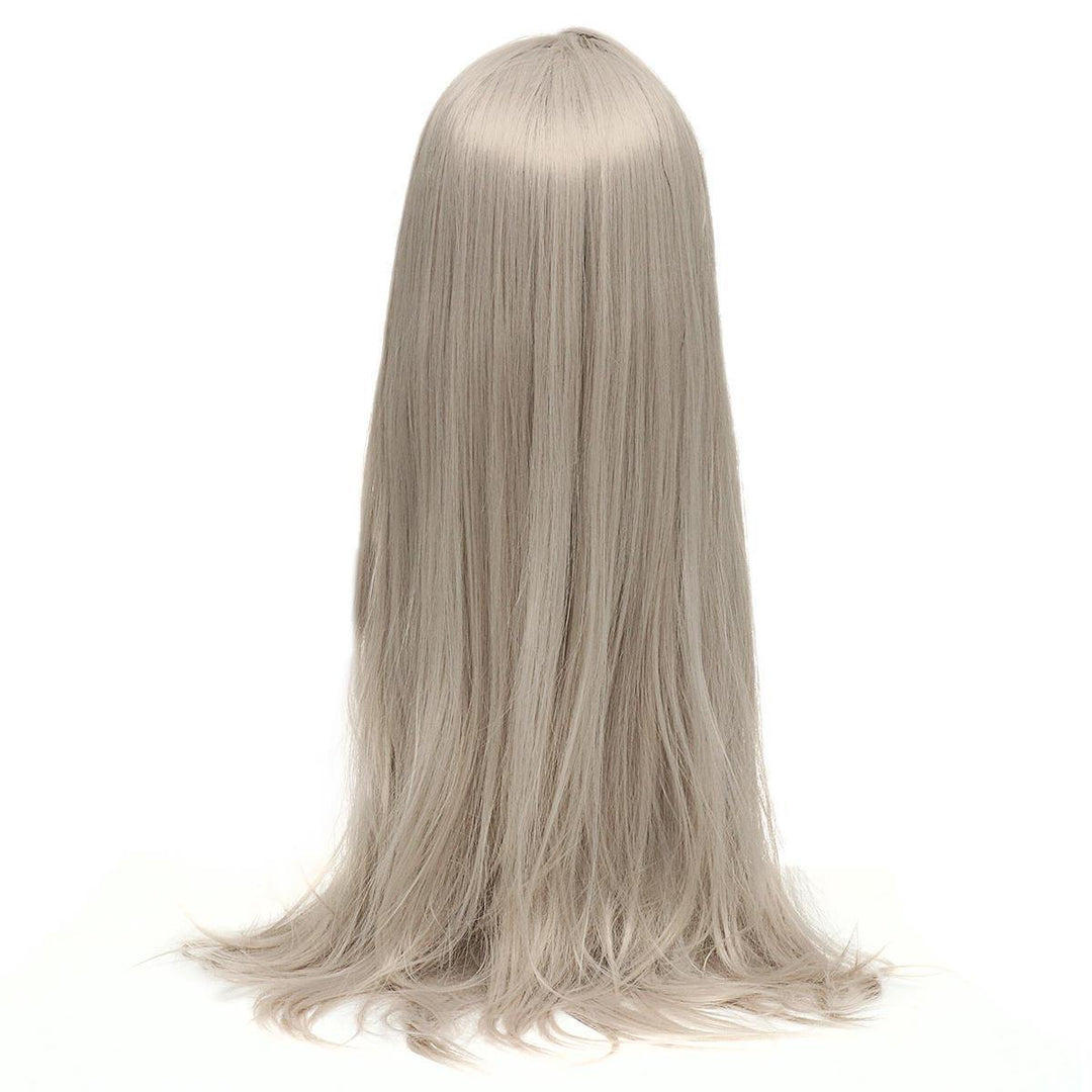 28inch Straight Bang Synthesis Hair Long Full Wig Cosplay Former Lace Women