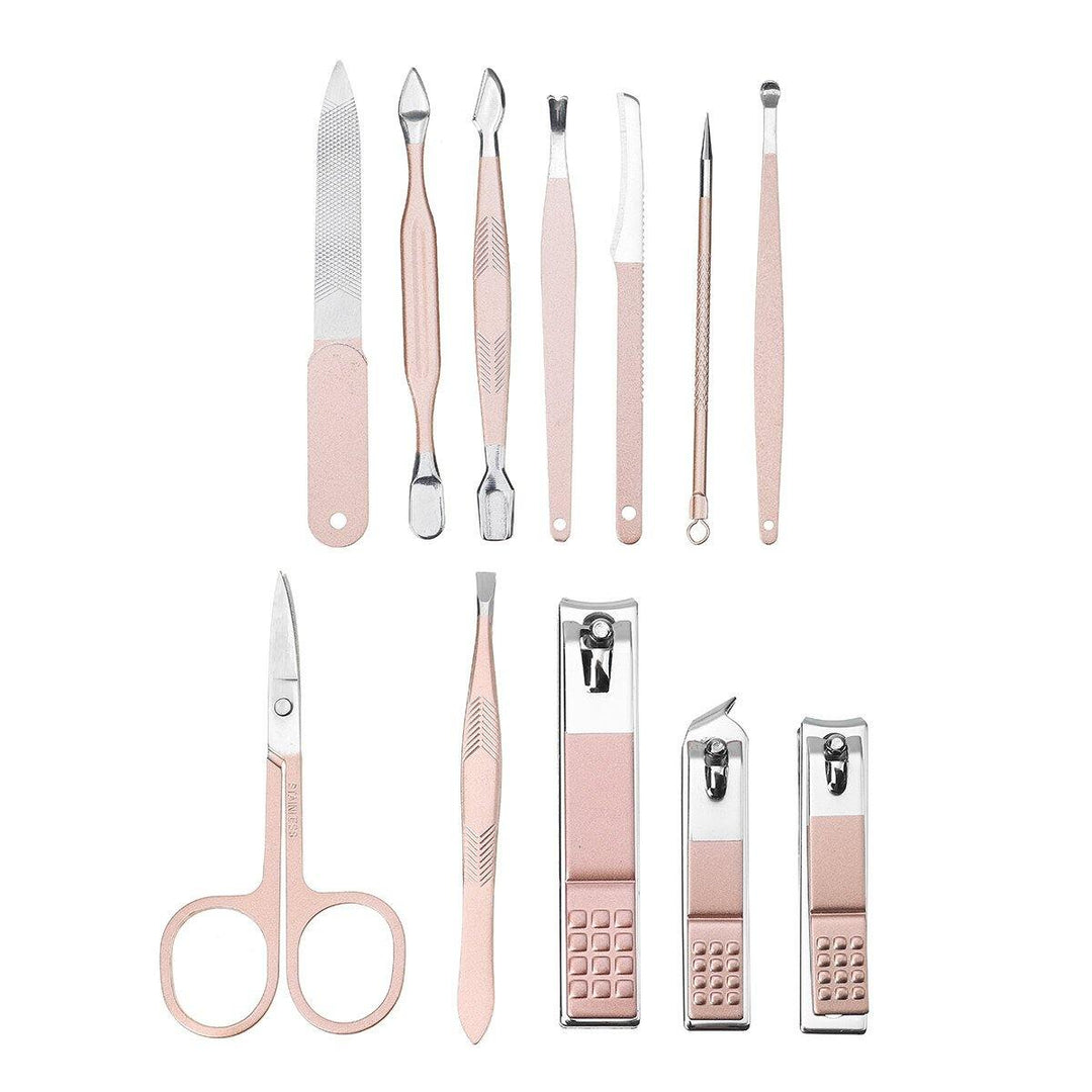 4pcs/12pcs/16pcs Set Nail Clippers Manicure Pedicure Set Nail Trimmer Ear Pick - MRSLM