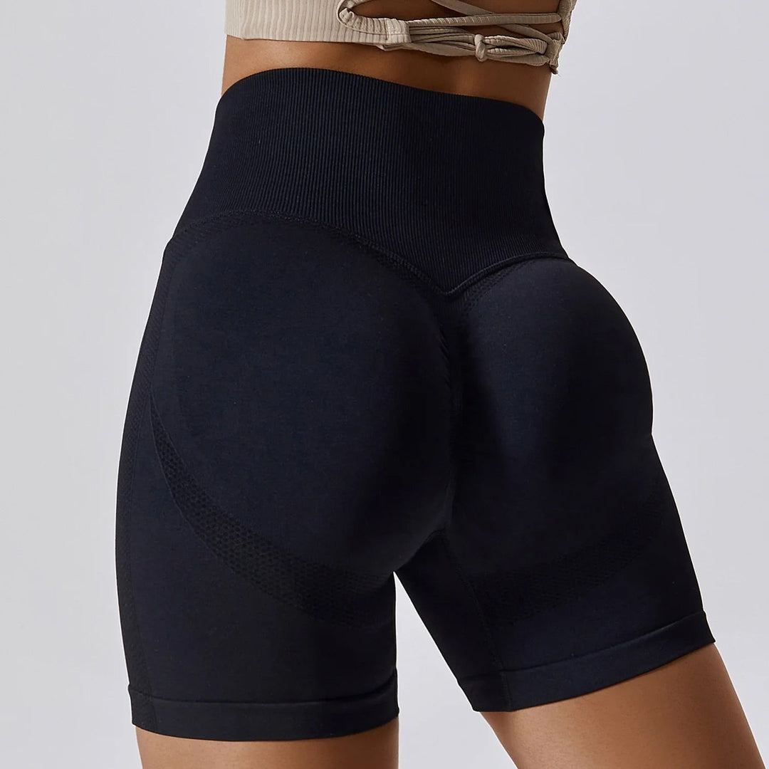 High-Waist Seamless Sports Shorts for Women - Yoga, Fitness & Cycling