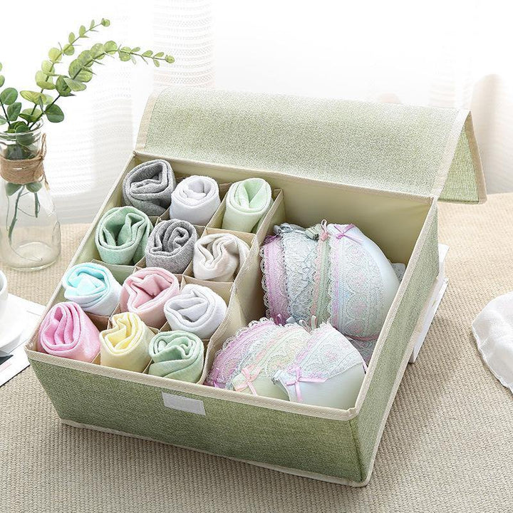 Cotton Underwear Storage Box Organizer Multi-Collapsible Bra Underwear Socks Storage Box Parts Storage Box - MRSLM