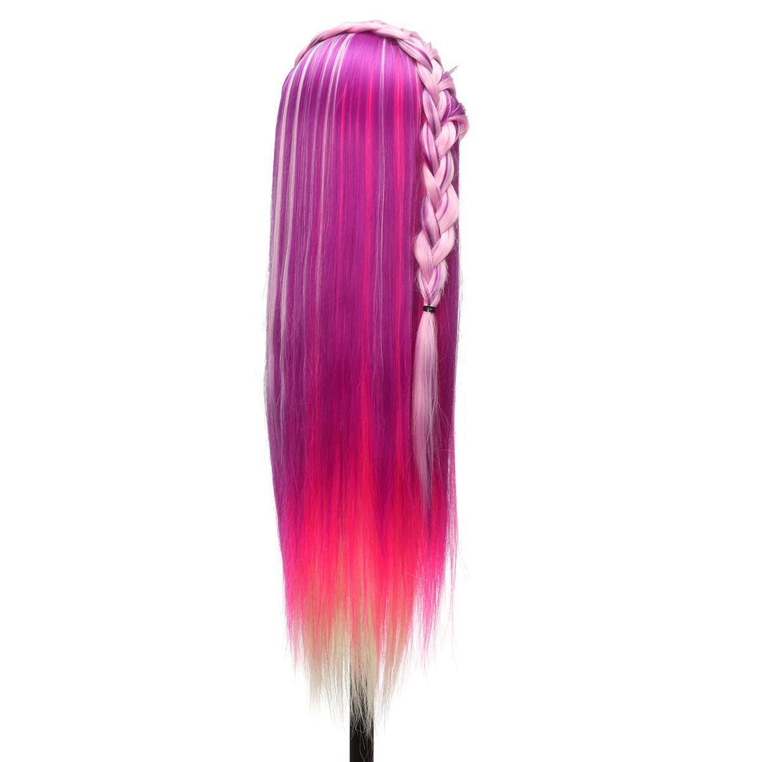 27'' Colorful Practice Training Head Long Hair Mannequin Hairdressing Salon Model