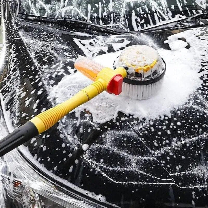 360¬∞ Rotary Car Wash Brush Kit with High-Pressure Washer