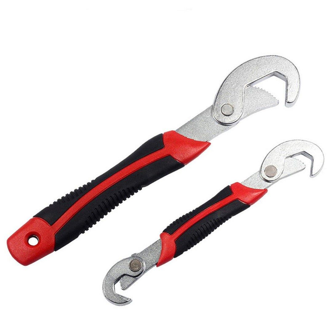 2Pcs 9-32mm Universal Hand Adjustable Wrench Set Spanner Pipe Bolt Nut Snap Multifunction