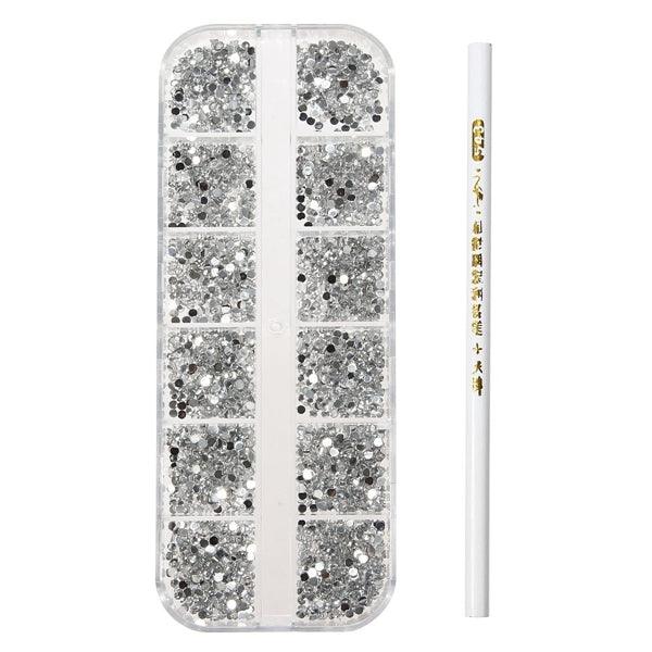 3D Round Glitter Rhinestone Bead  Wax Picker Pencil Diamant Gems Manicure Nail Art Tool