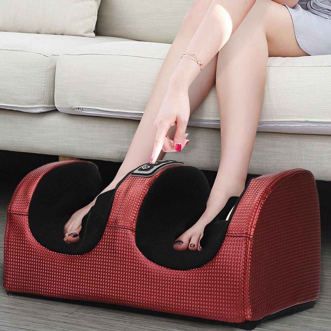 3 Levels Electric Foot Massager Calf Leg Air Compression Hot Compress Massage Machine Foot Care