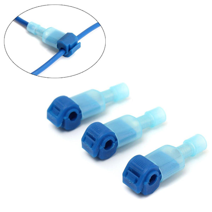 Excellway¬Æ 100PCS Blue Quick Splice Wire Terminals&Male Spade Connector 2.5-4.0mm¬≤ 16-14AWG