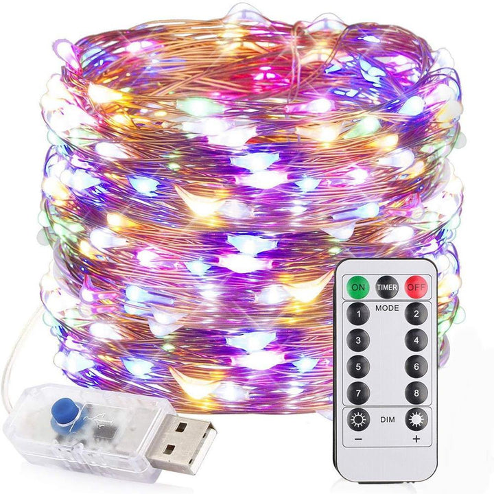 12M 100LED 8 Modes String Light USB Holiday Christmas Lights Decorative Lamp for Home Indoor Party Wedding Garland Christmas Decorations Clearance Christmas Lights