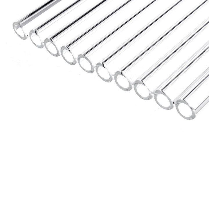 10Pcs 200x7x1mm Length 200mm OD 7mm 1mm Thick Wall Borosilicate Glass Blowing Tube Lab Factory School Home Tubes