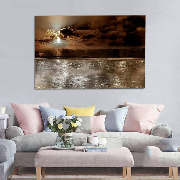 40*120/45*135cm Canvas Unframed Wall Painting Sea Sunset Hanging Pictures Modern Home Wall Decoration Supplies