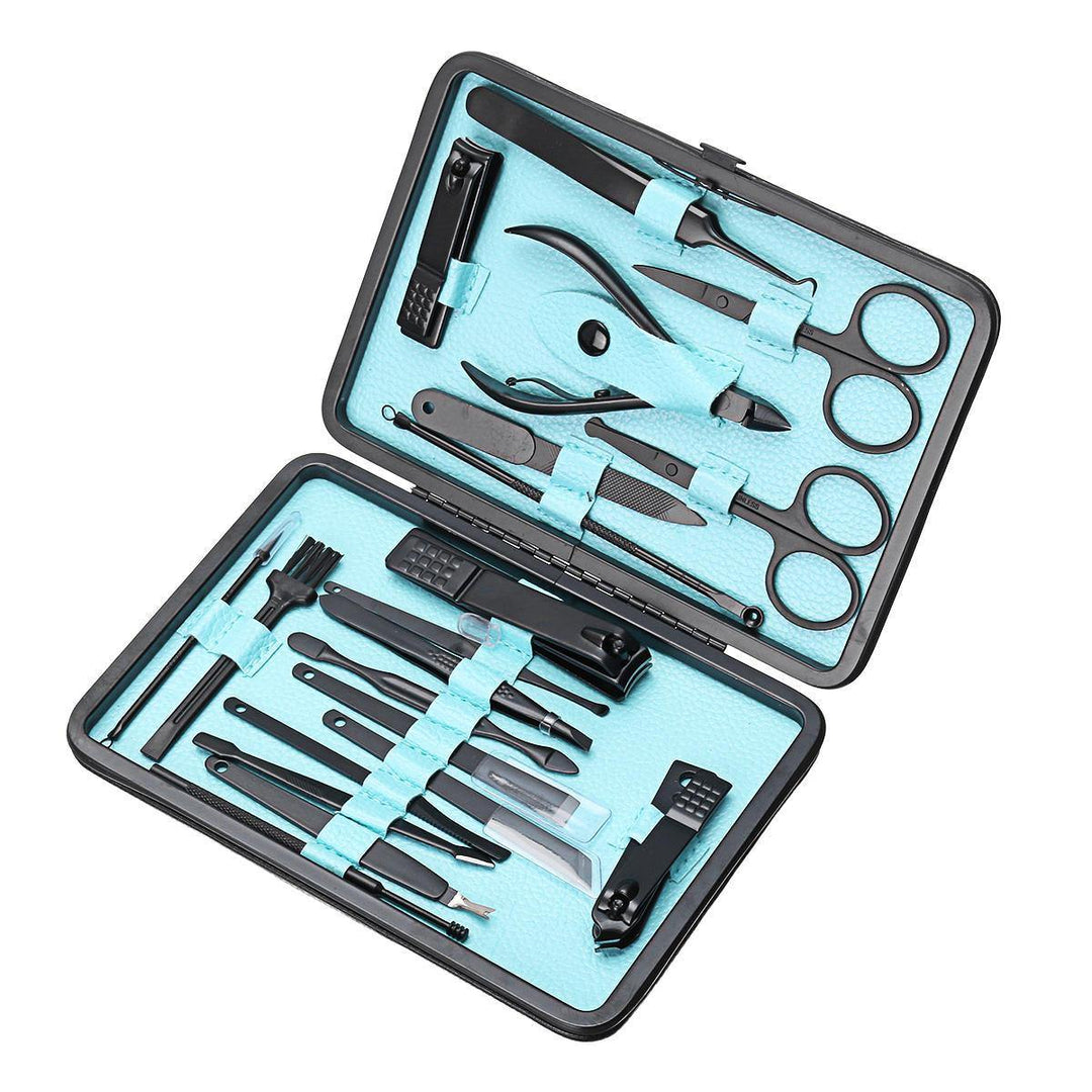 20PCS/Set Stainless Steel Manicure Pedicure Tool Nail Clipper Set Grooming Kit