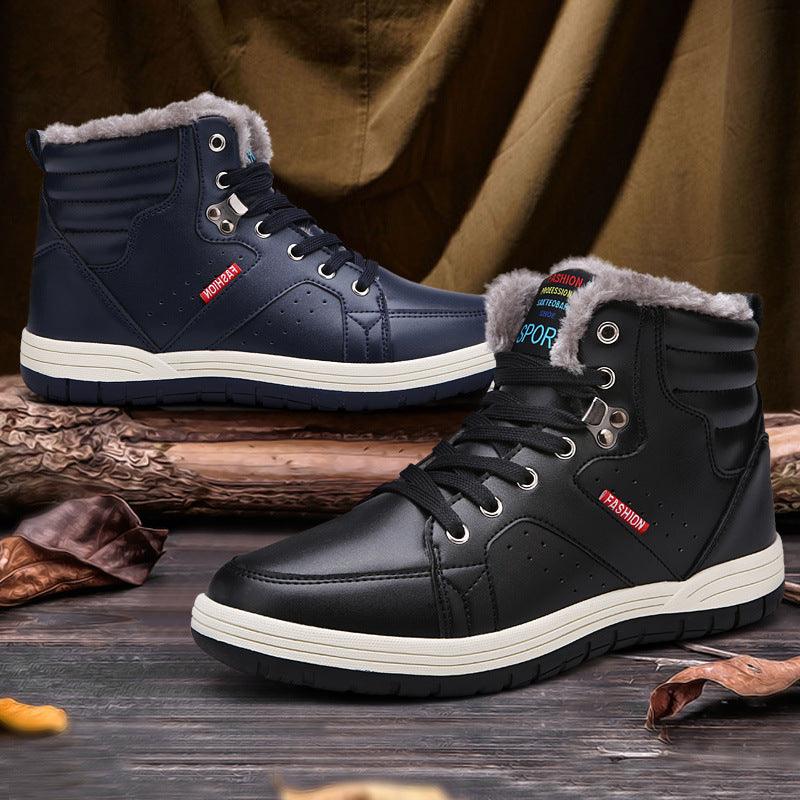 Men's high top cotton shoes