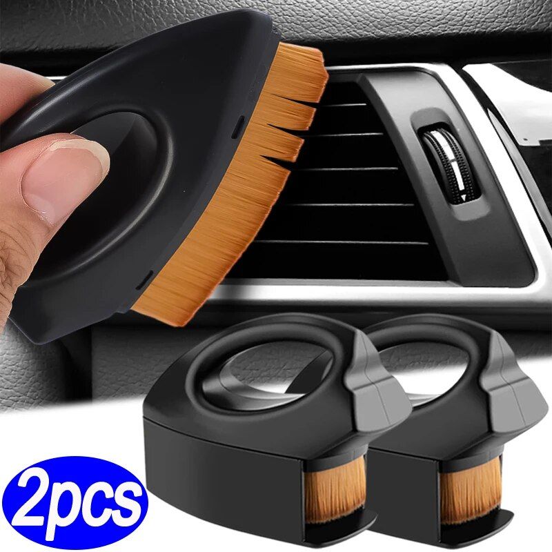 Compact Car Interior and LP Record Cleaning Brush