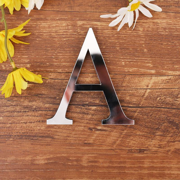 1 Peice English Letters Wall Stickers DIY Decorative Decal Home Decoration Acrylic Mirror Word EVA Mural Wall Art