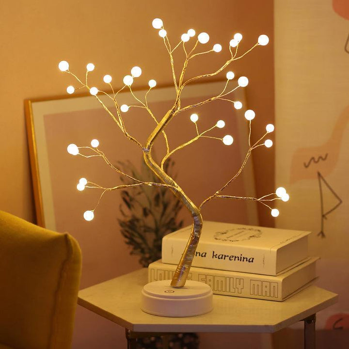 Tree Light Touch Switch Pearl Star Night Light - MRSLM